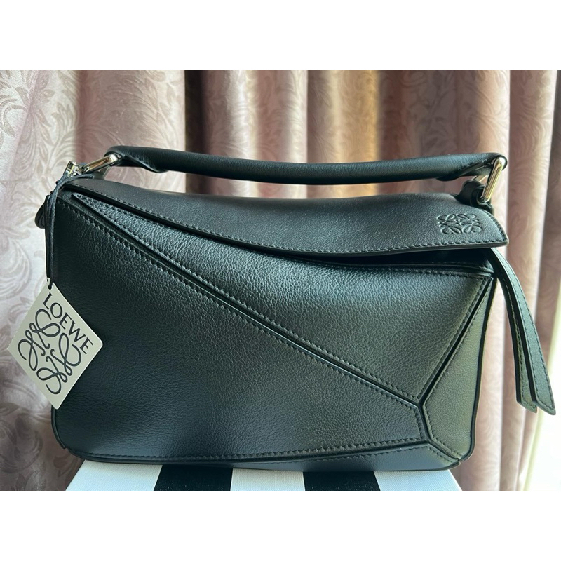 new loewe bag black small puzzle tas wanita