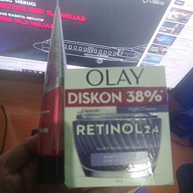 OLAY RETINOL free facial wash Olay bebas Paraben