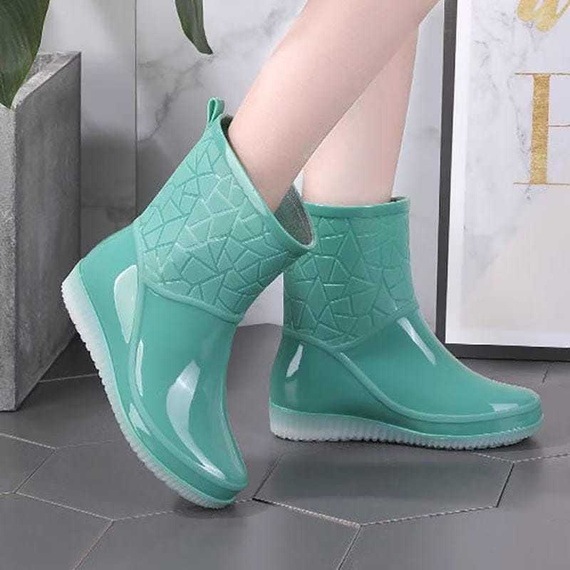 ORIGINAL Sepatu Boots Wanita Anti Air / Slip Round Toe untuk Wanita Sepatu Bots wanita