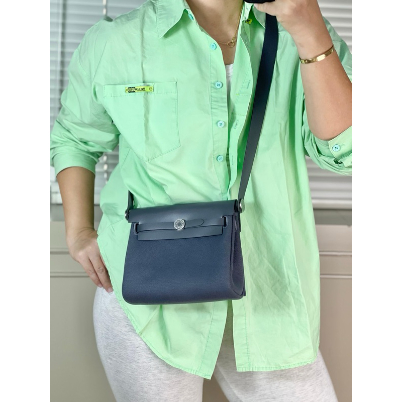 Tas cbss mini herbag shoulder canvas mix leathed