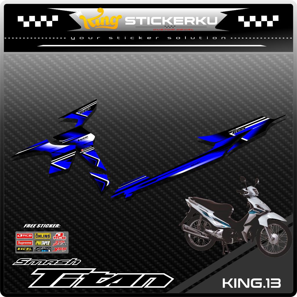 STRIPING VARIASI SUZUKI SMASH TITAN 115 / STICKER LIST VARIASI SUZUKI SMASH TITAN 115. KS.013