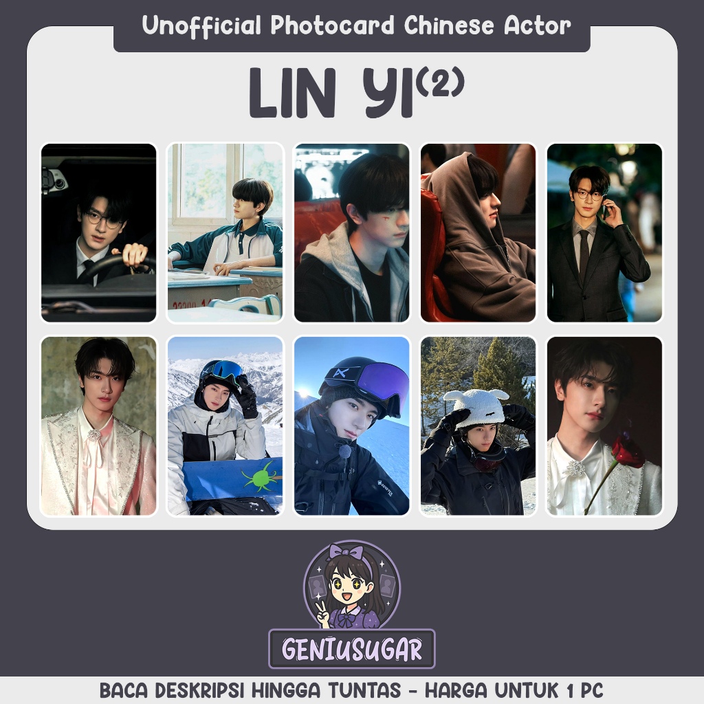 [CHINESE ACTOR] PHOTOCARD LIN YI [2] FANMADE