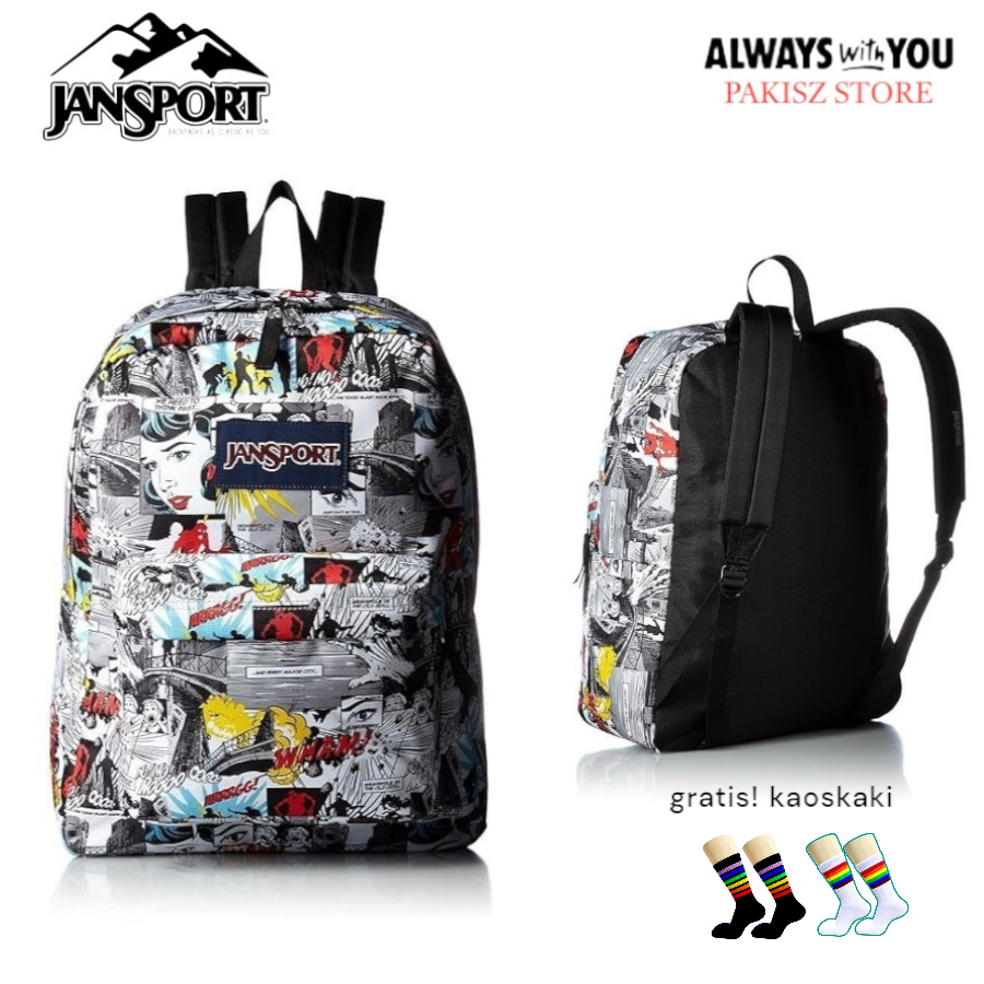 Jansport Tas Ransel Motif Comic Tas Backpack Terbaru Jansport Original Tas Kekinian 2025 Tas Jnsport