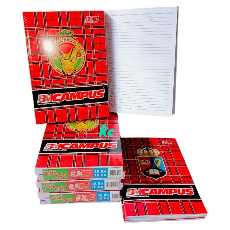 

1 PACK/ 10 BUKU DAN 5 BUKU TULIS SEKOLAH BMCAMPUS ISI 50 LEMBAR BUKU TULIS BESAR DAN PANJANG PUTIH BERSIH
