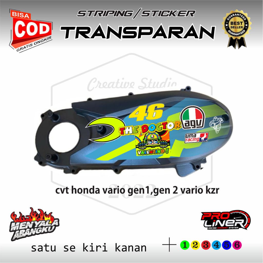 sticker variasi cvt vario gen1 dan vario kzr simple custom vr46