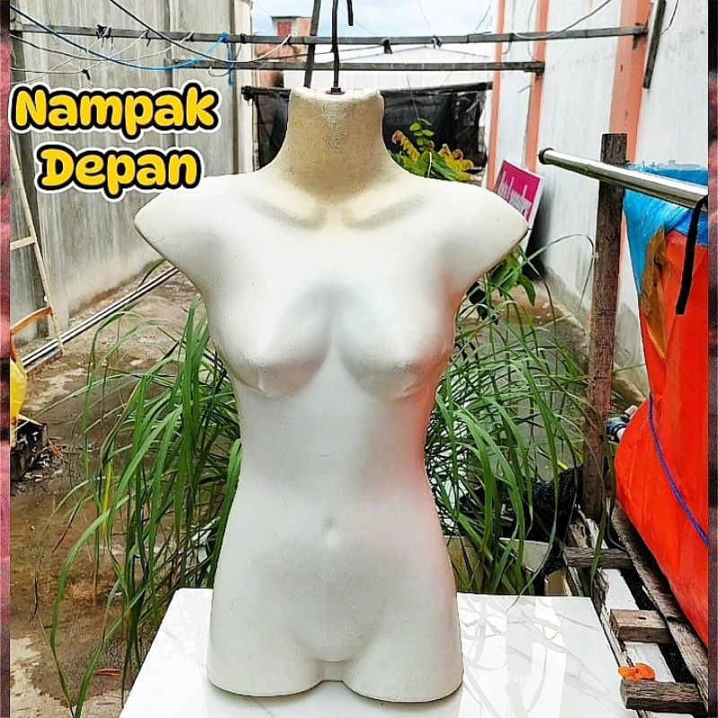 3 pcs Manekin Torso Bekas – Setengah Badan Wanita untuk Display Baju