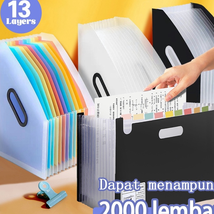 

Model baru Standing File A4 File Folder Document Bag Tas Dokumen File 13 Sekat