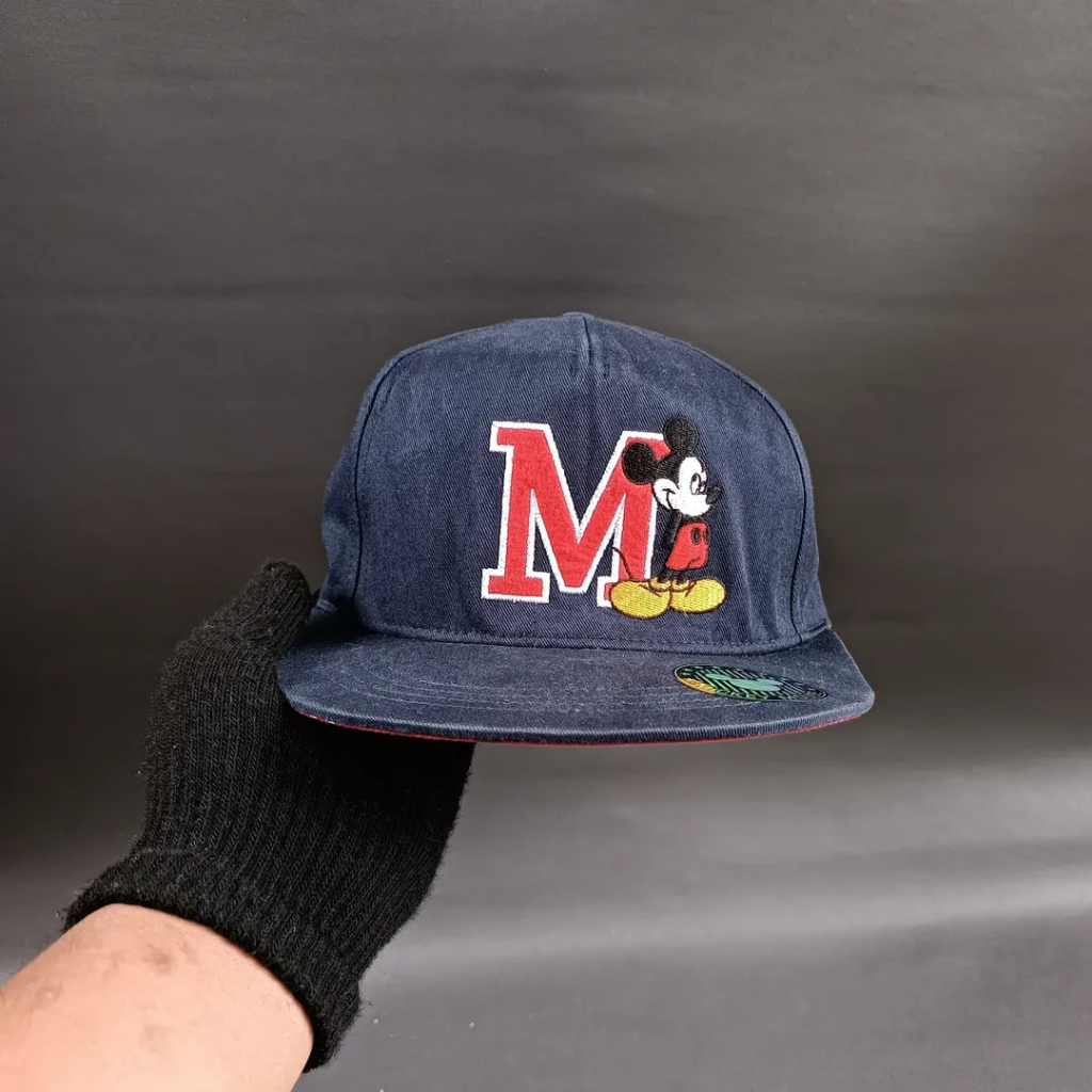 Topi Snapback Unisex Pria Wanita DISNEY - MICKEY MOUSE Navy