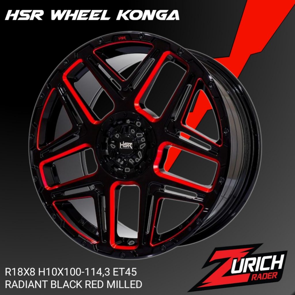 Velg Mobil R18 Hsr Konga Pelek Racing Ring 18 Yaris Cross Innova Zenix Veloz New Xpander
