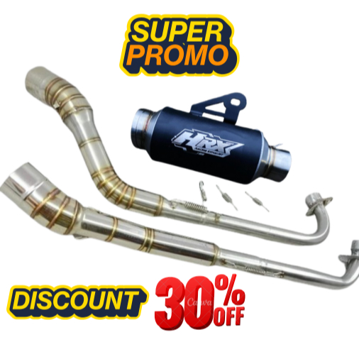 Knalpot Jupiter Z Z1 Vega R ZR Supra Fit X 100 110 125 Fullset Original HRX Gp Pro Black Pendek Blad