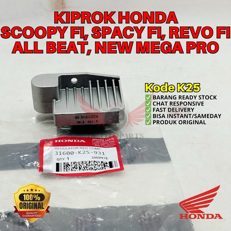 K25 KIPROK HONDA SCOOPY FI, KIPROK ORIGINAL HONDA SCOOPY FI, KIPROK MEGAPRO, KIPROK HONDA SPACY FI, 