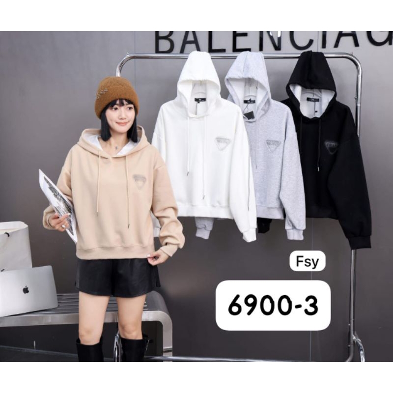 New New Arrival - Sweater PRADA Hoody Wanita - Ala Korean Vintage Style / Sweater Hoody Wanita - Ter