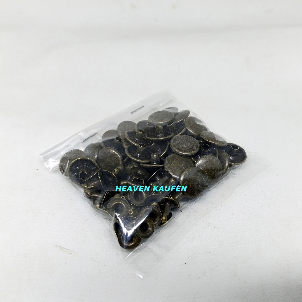 Glaciaamart Paku Keling Rivet Centang Gepeng Datar 14 Mm Warna Atg Bakar Per Pack Isi 50 Pcs