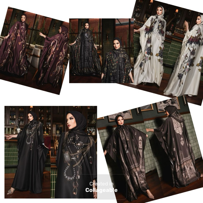 Gamis Kaftan Bahan Sutra TAJMAHAL Wanita Original