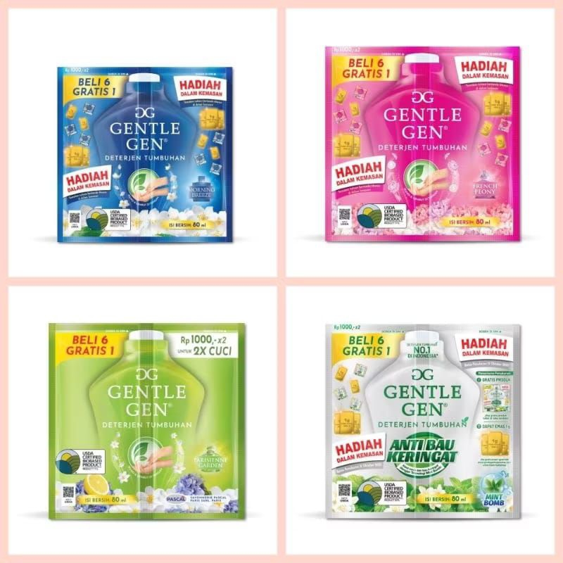 Detergen Gentle Gen Twinpack Sachet