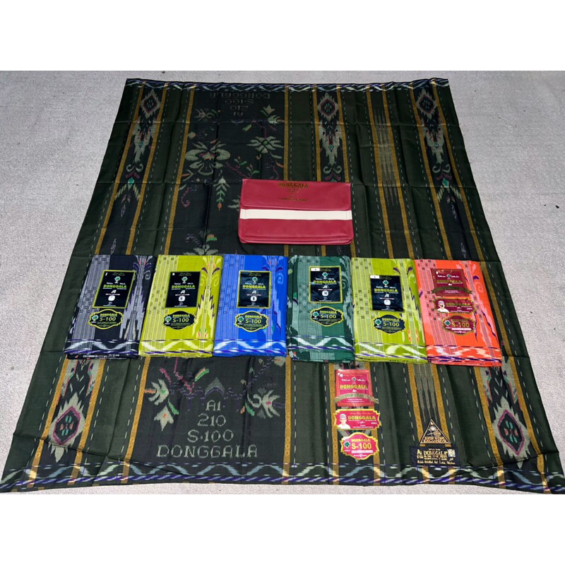TERLARIS - SARUNG TENUN DONGGALA S100 SLEMPANG FULL SUTRA REGISTER PABRIK 100% ORIGINAL PUSAT SARUNG