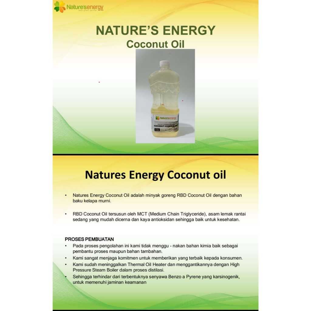 

Natures Energy Minyak Goreng Kelapa 1 Liter / Natures Energy Coconut Cooking Oil 1 Liter