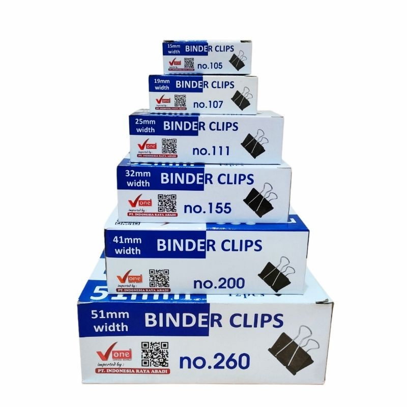 

Binder Clip V ONE / Klip Penjepit Kertas Merek V-ONE