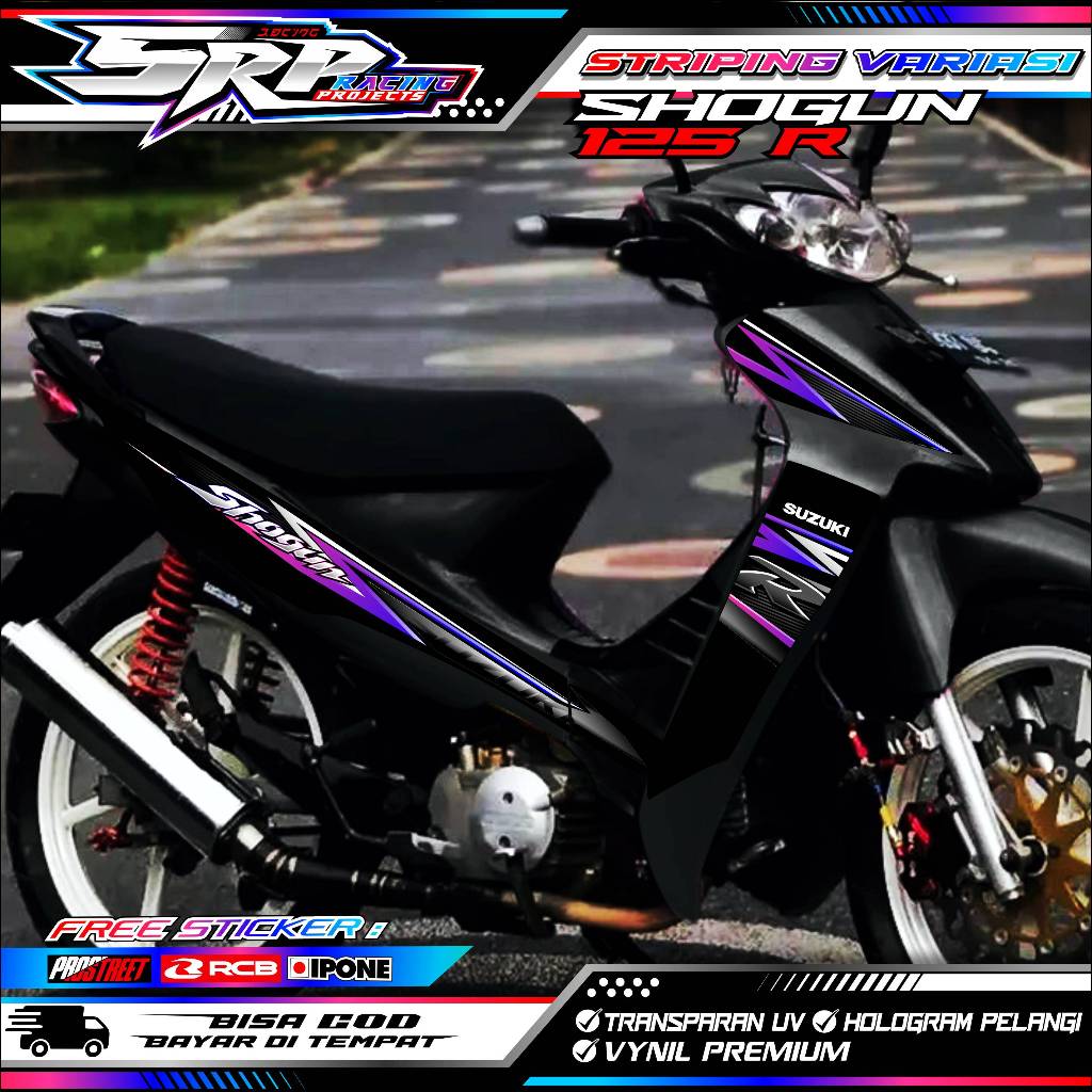 STRIPING VARIASI SUZUKI SHOGUN 125 R / STIKER LIST VARIASI MOTOR SUZUKI SHOGUN 125 R