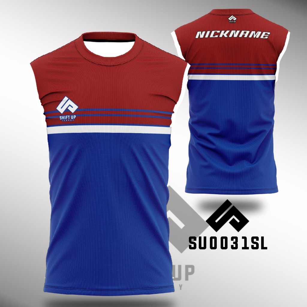 Jersey Futsal Badminton Custom  Premium Anti Bacterial Tanpa Lengan  - Shiftup Jersey SU0031SL