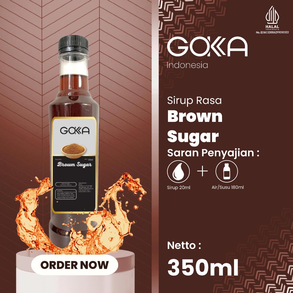 

Minuman Sirup Brown Sugar Gokka / Gokka Syrup Rasa Brown Sugar 350ml