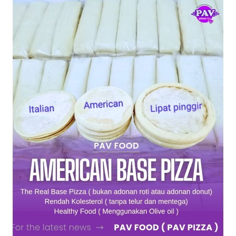 

PAV American D.30 dough base pizza roti tebal lembut halal enak