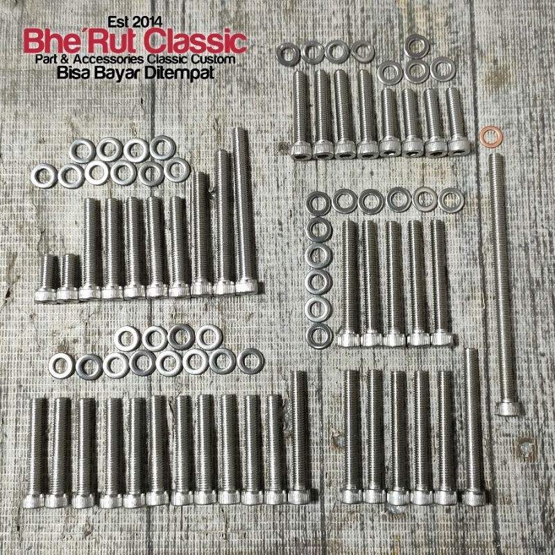Baut Mesin Honda Gl Pro Gl Max Neotech Stainless Anti Karat