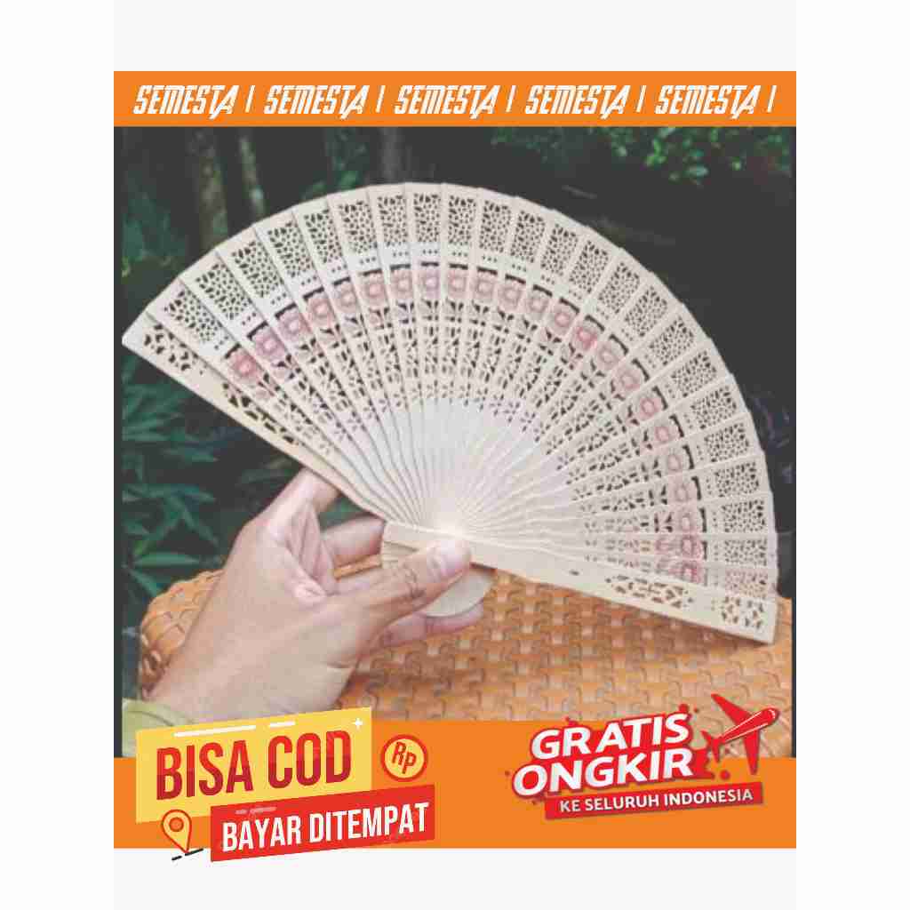 kipas kayu cendana asli lipat tangan kipas tari wangi cendana souvenir