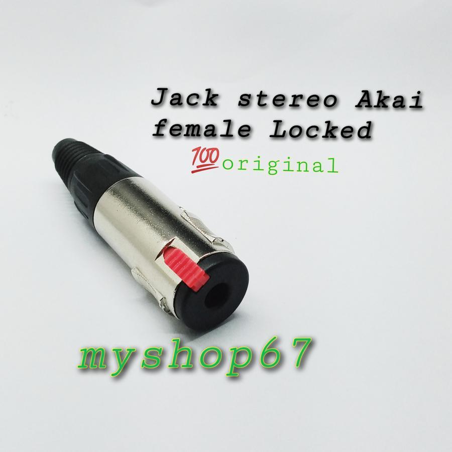 Jack Akai Stereo Female 6.5 mm Locked