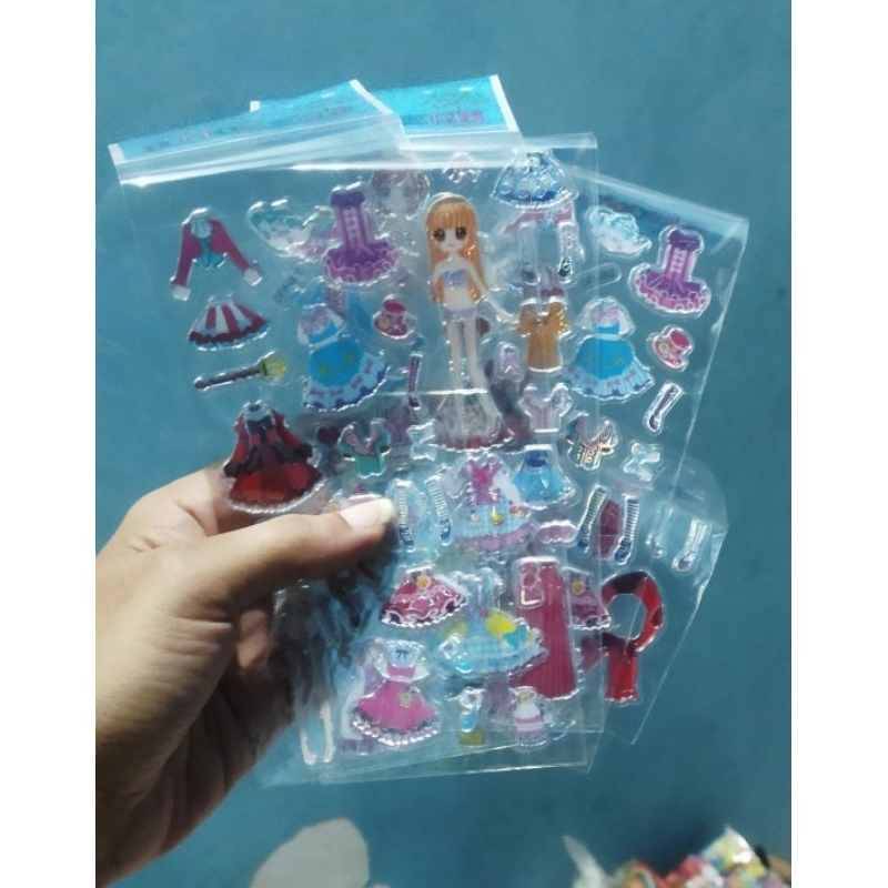 

stiker timbul 3D isi 10pcs / stiker bening timbul