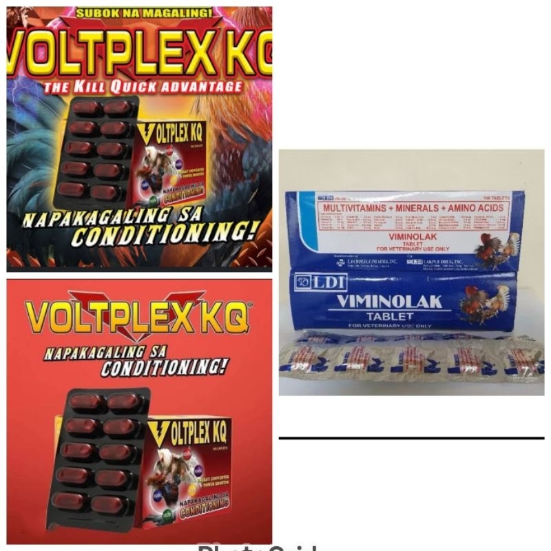 PAKET RAWATAN VOLTPLEX KQ PLUS VIMINOLAK VITAMIN OBAT AYAM FORMULA ADUAN SIAPAN PENGUAT STAMINA 5 KA