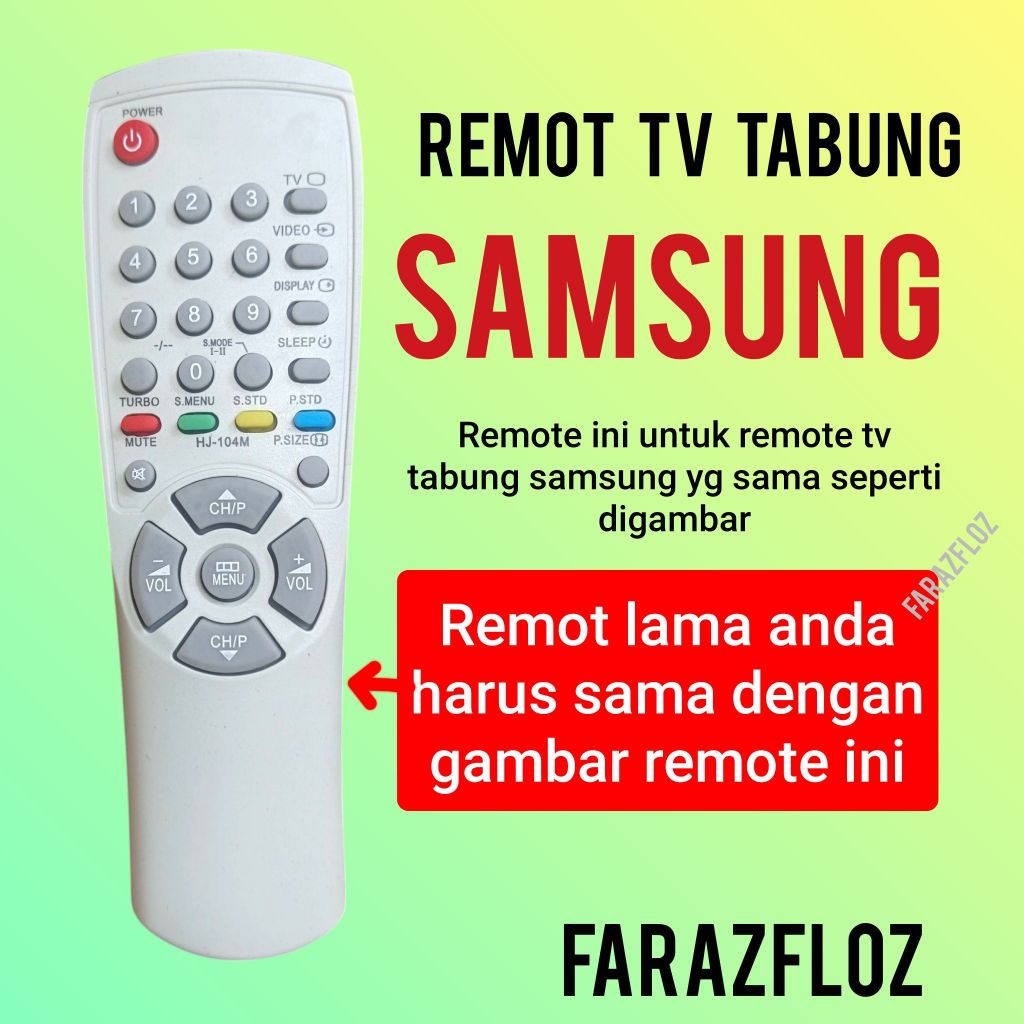 Remote tv SAMSUNG Tabung Rca layar kaca