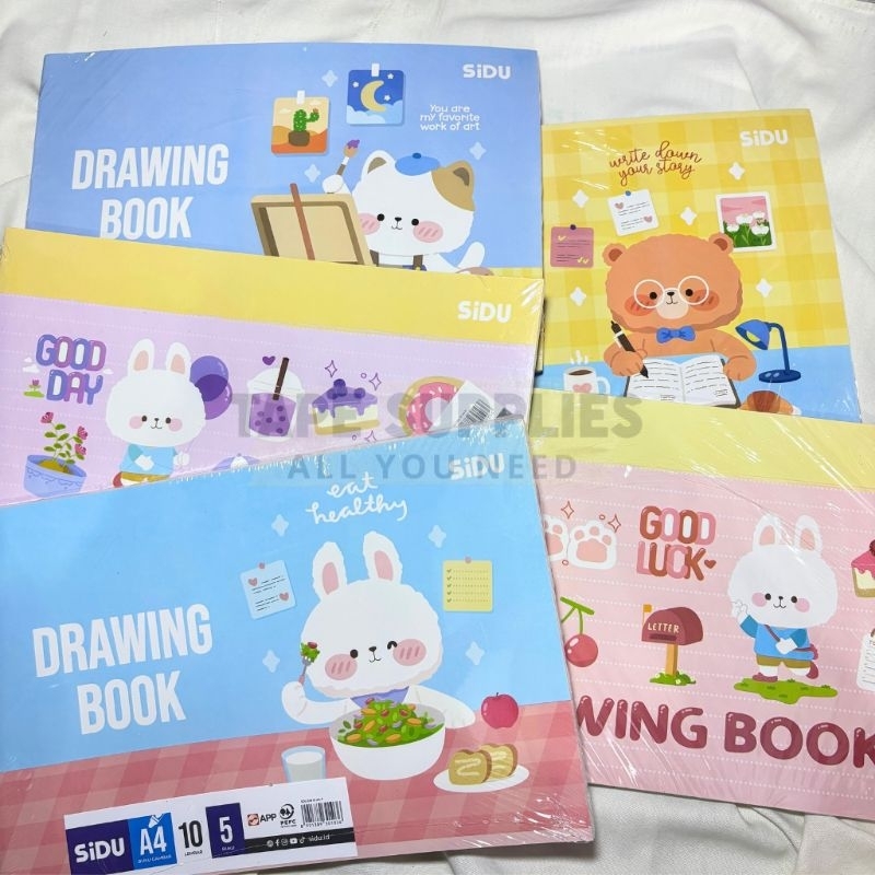 

HJK Buku Gambar SIDU A4 / (1 PAK ISI 5 BUKU) - BUKU GAMBAR LUCU KARAKTER