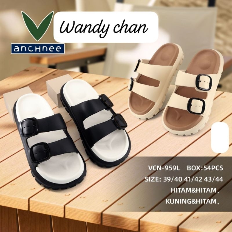 sandal wanita premium sendal casual sandal karet ringan import
