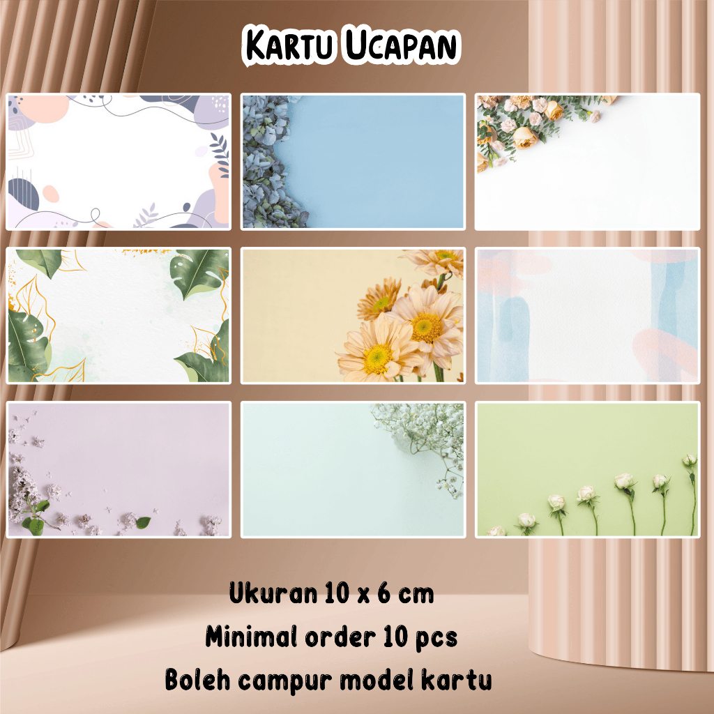 KARTU UCAPAN POLOS/Greeting Card BLANK - Gift Card - Kartu Ucapan Kosong - Blank Card Aesthetic - Ka