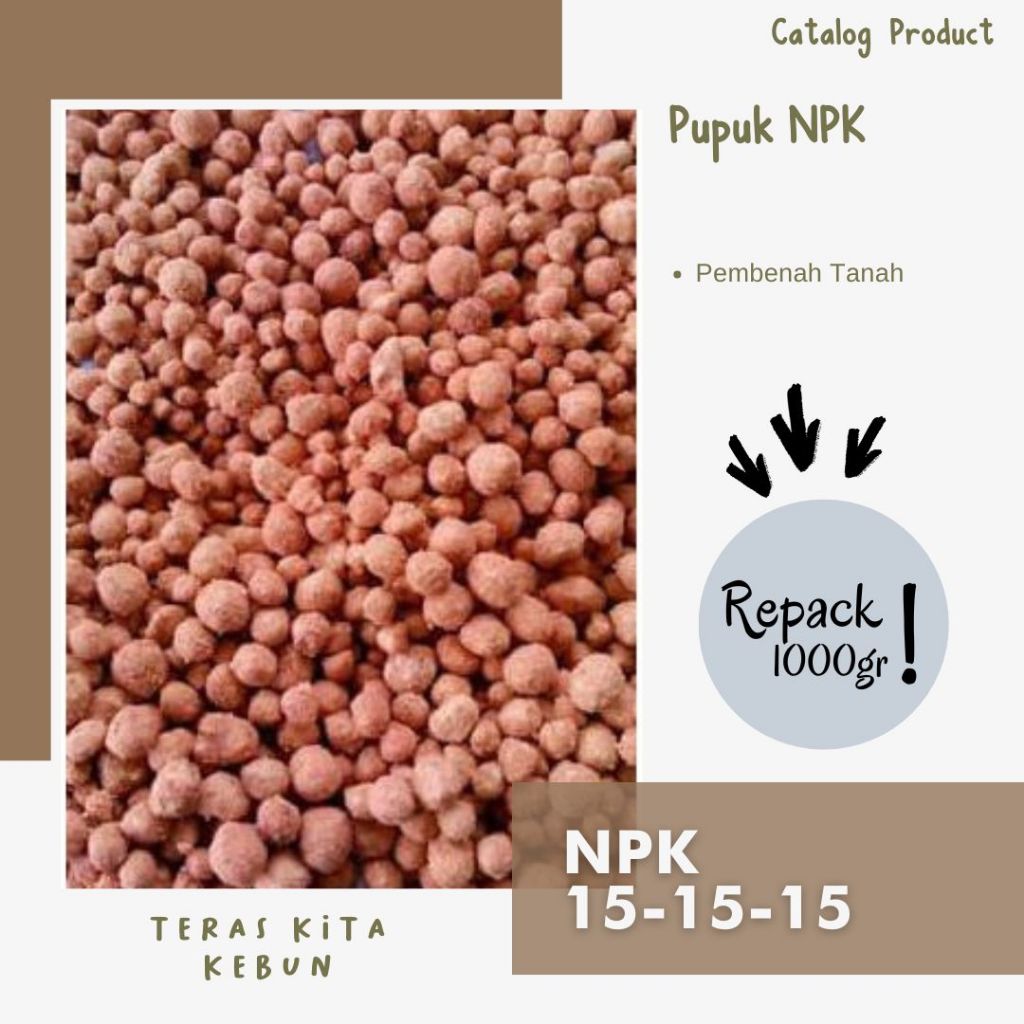 Pupuk NPK 15 15 15 / Pupuk Pembenah Tanah Mengandung NPK / Pupuk NPK Merah / NPK Premium