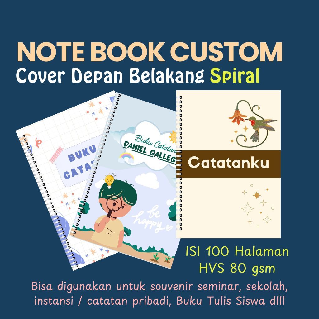 

Cetak Notebook A5 Custom 100 Halaman Cover Depan Belakang