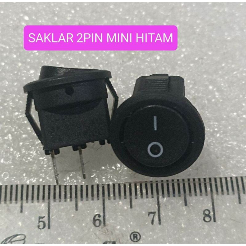 SAKLAR 2PIN MINI BULAT ROCKER SWITCH MINI 2PIN 2 KAKI SWITCH KAROKE