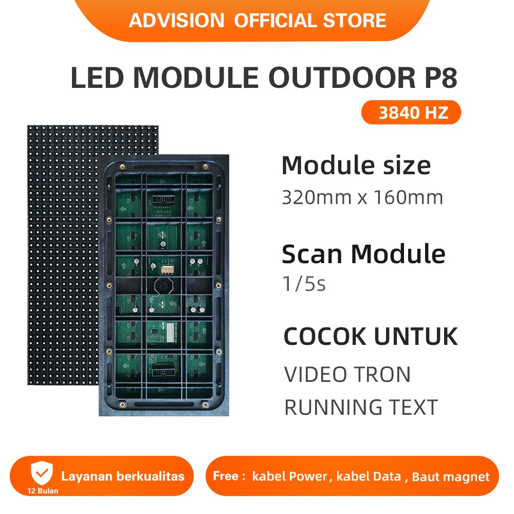 led videotron module p8 outdoor full color high quality