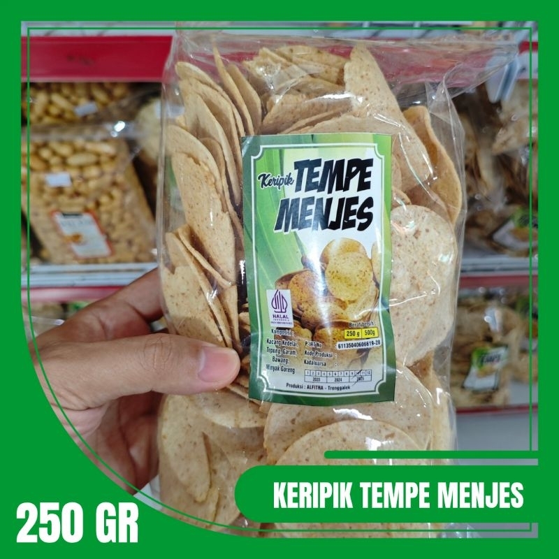 

250 Gram Keripik Tempe Menjes Khas Trenggalek Enak Gurih dan Renyah