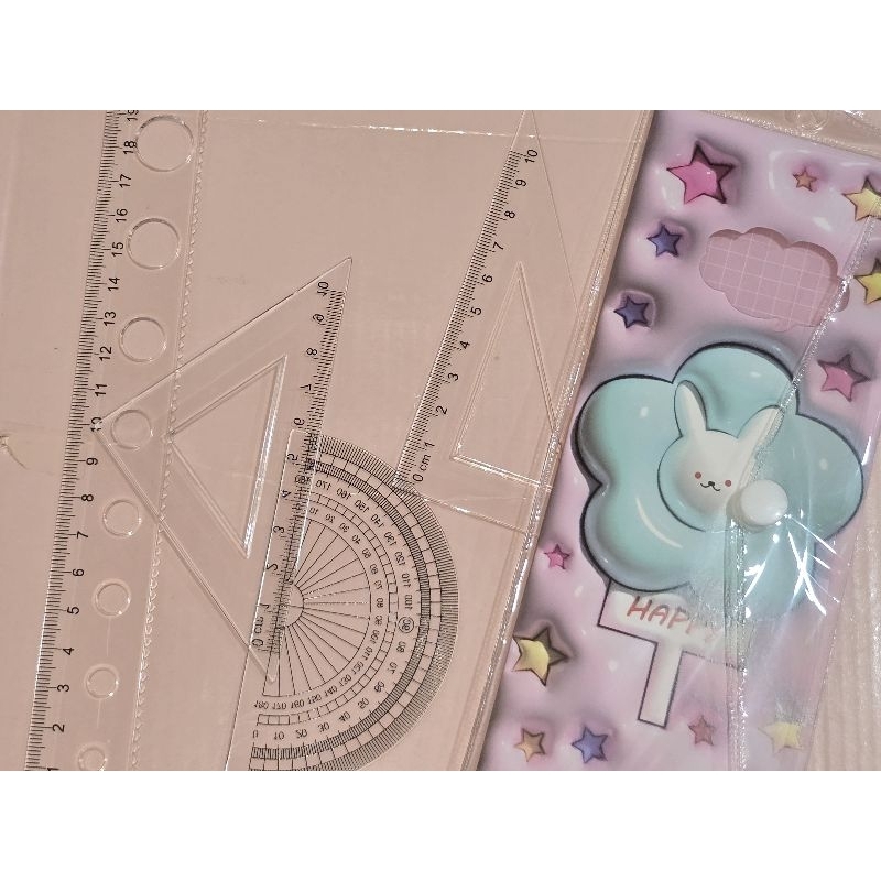 

PENGGARIS SEKOLAH PENGGARIS LUCU PENGGARIS SERBA GUNA PENGGARIS MATEMATIKA 1 SET ISI 4 PCS PREMIUM RULER SET