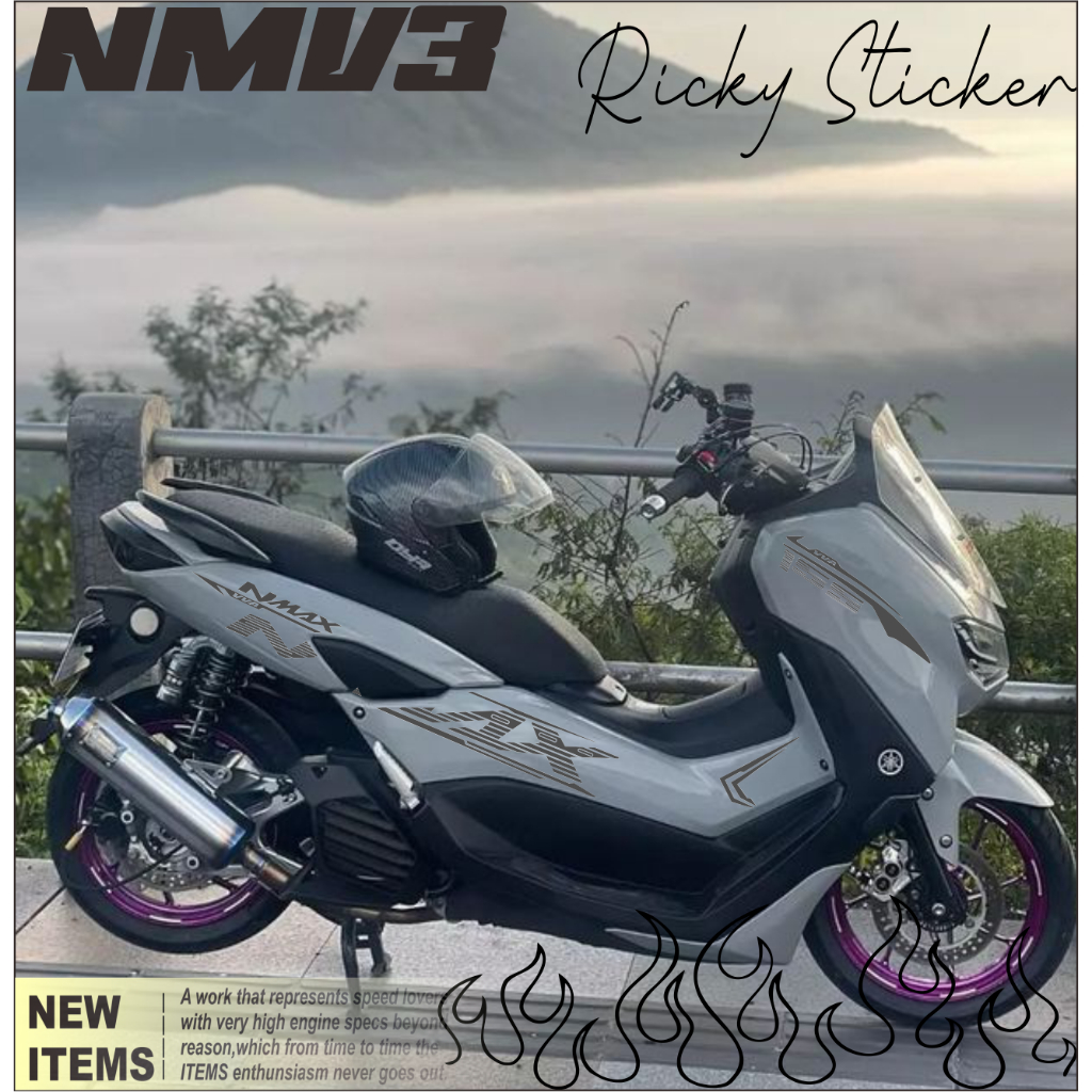 NMV3 CUTTING STICKER NMAX NEW 155 2022-2024 STRIPING SIMPLE NMAX NEW CUTTING STICKER