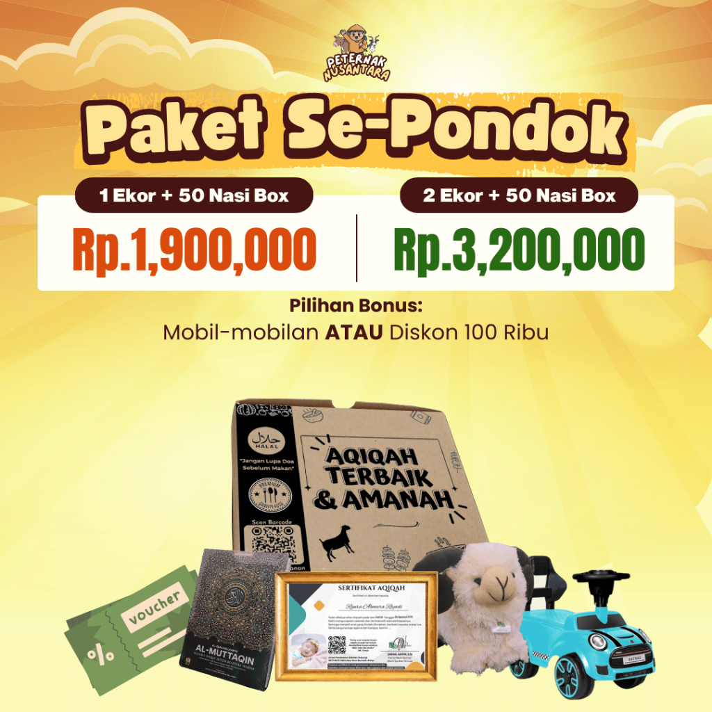 

Paket Aqiqah Bonus Souvenir - Paket Se-Pondok