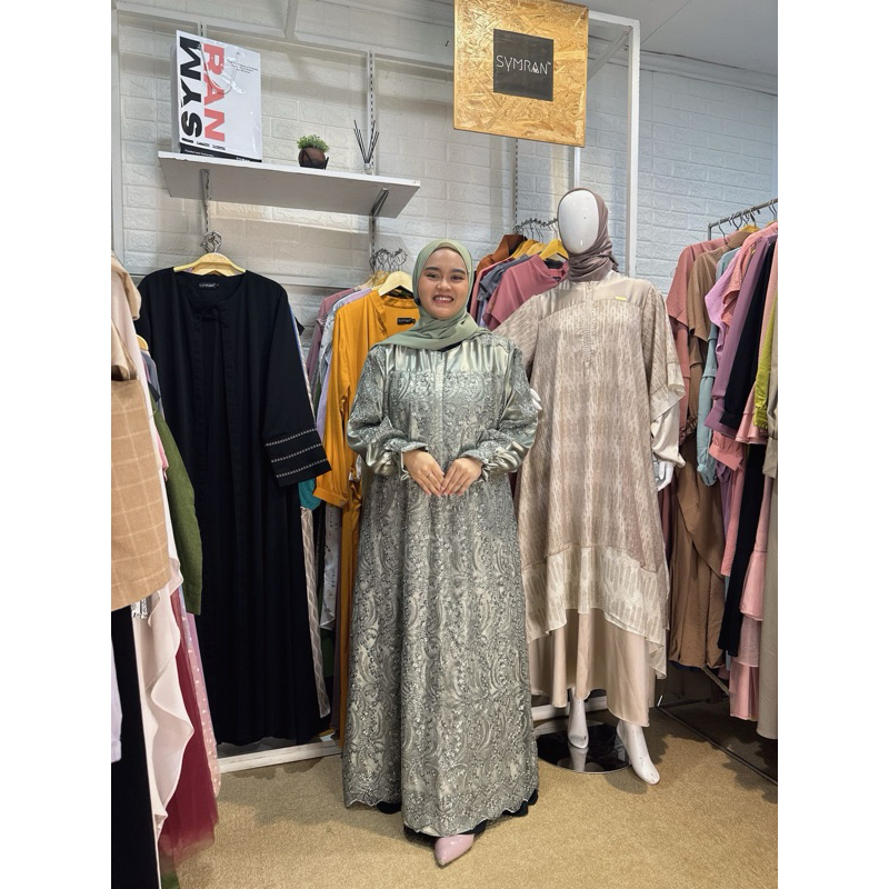 abaya gamis brukat symran