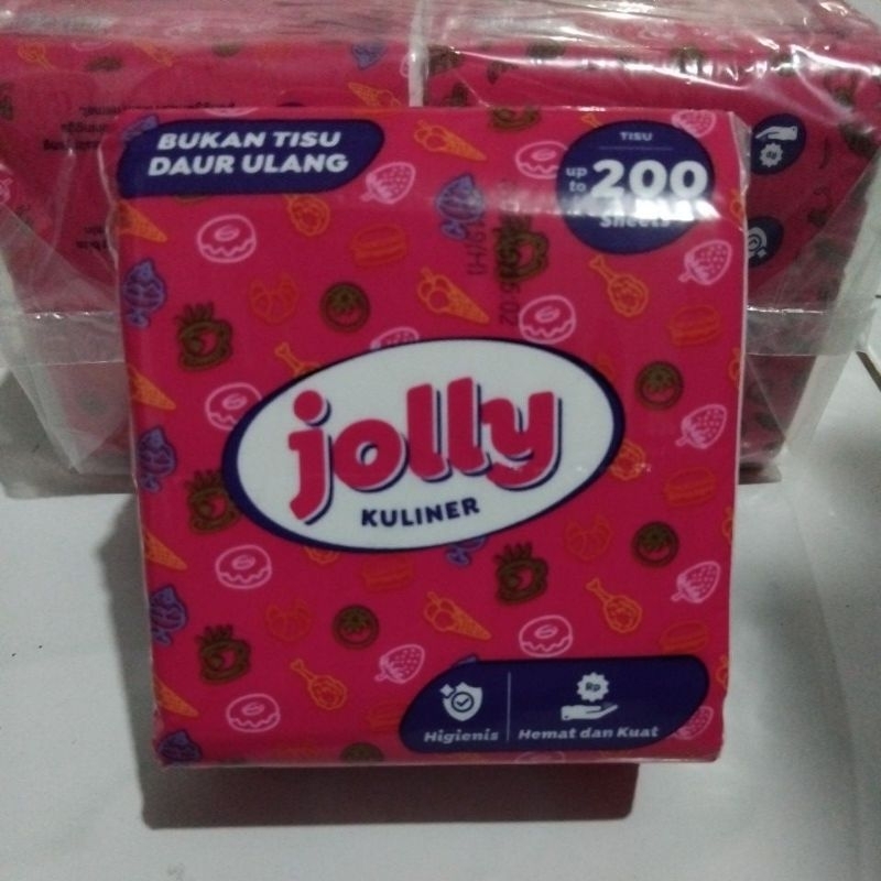JOLLY POP UP TISSUE 200 SHEET / TISU JOLLY 200S / TISSUE JOLLY KULINER
