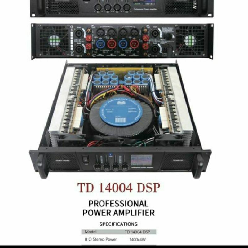 POWER AMPLIFIER SOUNDSTANDARD TD14004 DSP 4CH 4X1400WATT