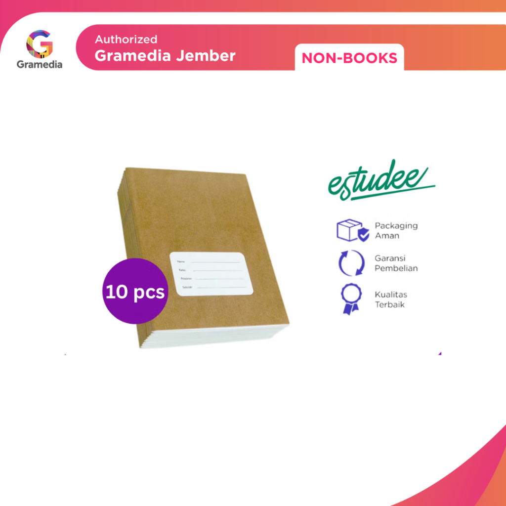 

Estudee K B5 Sampul Coklat Isi 10 - Gramedia Jember