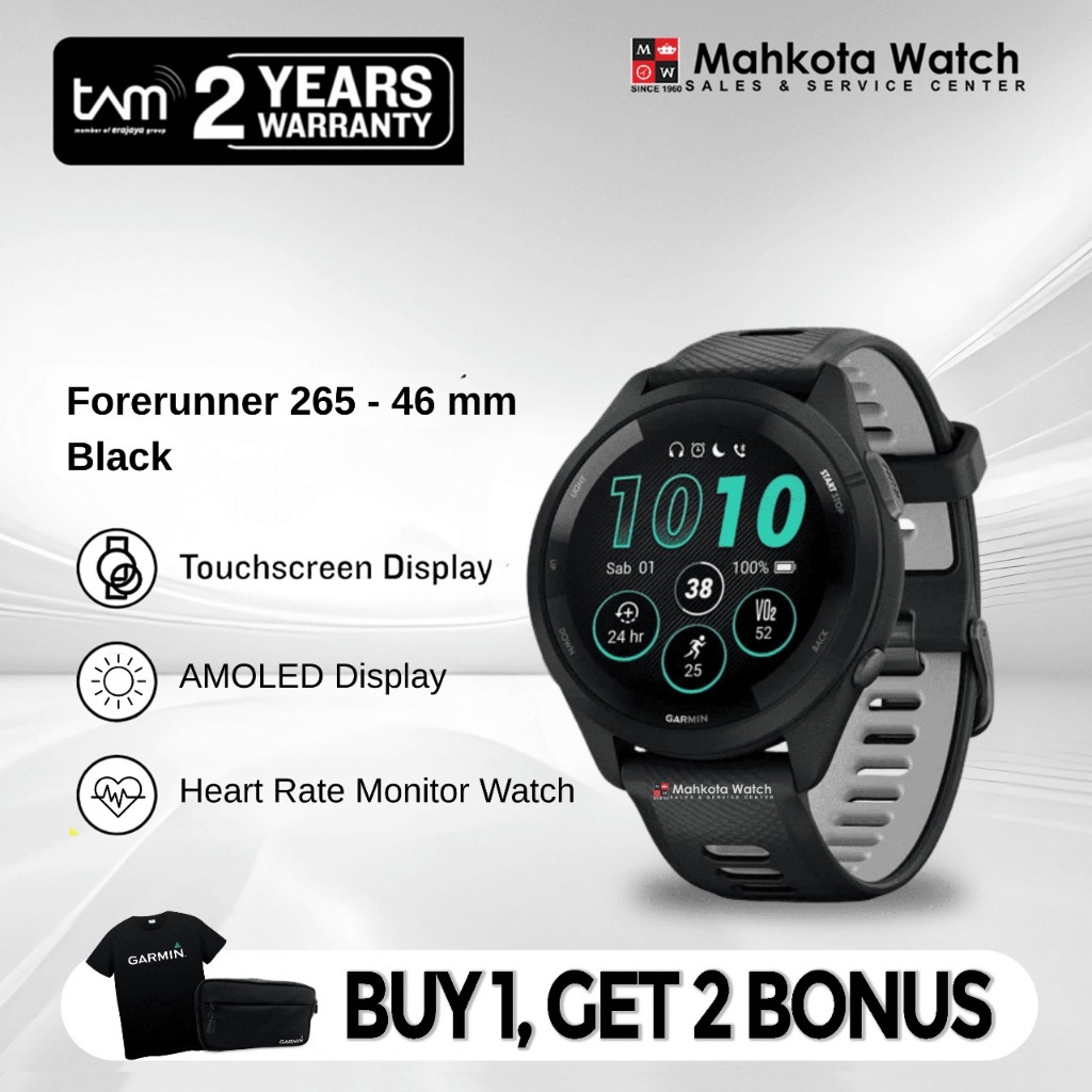 JAM TANGAN PRIA GARMIN FORERUNNER 265 ORIGINAL