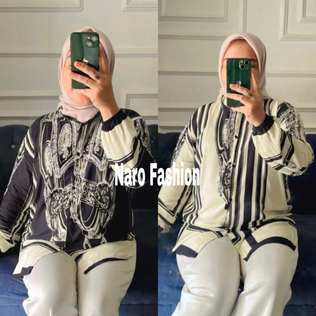 Blus Kemeja Rayon Wanita Viral  Shirt Premium Atasan Mewah