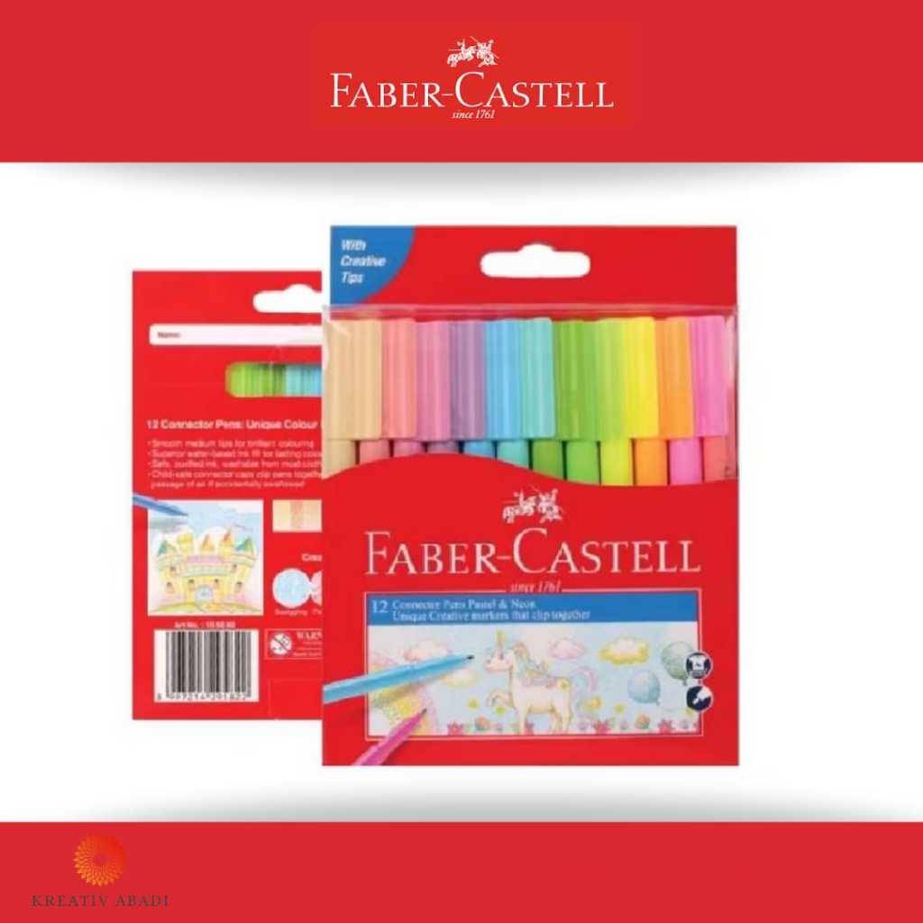 

Faber-Castell Connector Pen Set-12 Pastel Neon